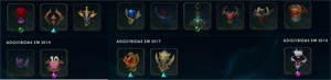 Conta 105 skins quase todos champios criada em 2012 - League of Legends LOL