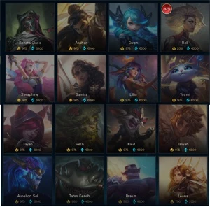 Conta 105 skins quase todos champios criada em 2012 - League of Legends LOL