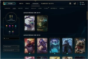 Conta de league of legends, Platina LOL