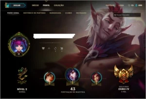 Conta de League of Legends - Ouro 4 LOL