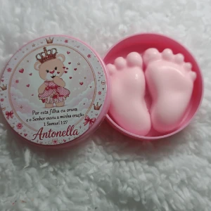 Pezinho rosa - Kit 10 Lembrancinhas - Artesanato e Personalizados