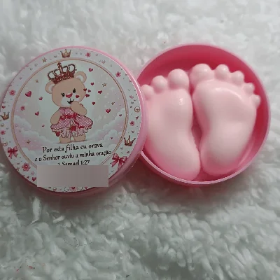 Pezinho rosa - Kit 10 Lembrancinhas - Artesanato e Personalizados