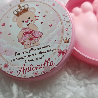 Pezinho rosa - Kit 10 Lembrancinhas - Artesanato e Personalizados
