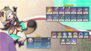Ayaka + Espadão Celestial + 18 Dias de Benção da Lua. AR 26 - Genshin Impact