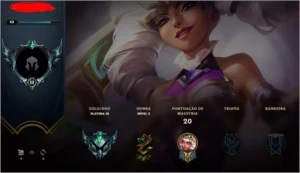 CONTA PLATINA 3 LOL MONO QIYANA - League of Legends