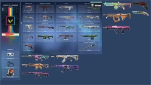 Conta Valorant sem Ranked com várias skins