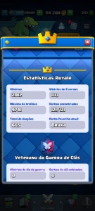 Conta Clash Royale Arena Lendaria