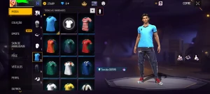 Conta   Free fire básica com arma evolutiva e camisa de time