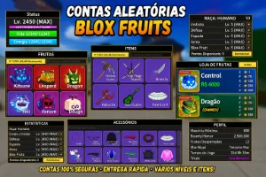 🔥 Contas Aleatórias Blox Fruits | Level 1000 Ao 2800