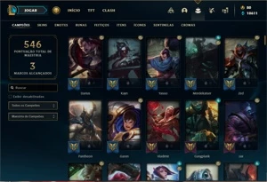 Conta Platina 4 com TODOS os champs e 125 Skins +1 Prestigio - League of Legends LOL