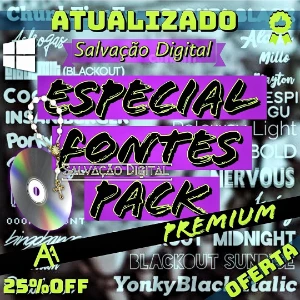 Pacote de Fontes Especiais para CorelDraw Adobe Microsoft