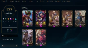 CONTA PLATINA COM 529 SKINS - 11 VITORIOSAS - League of Legends LOL