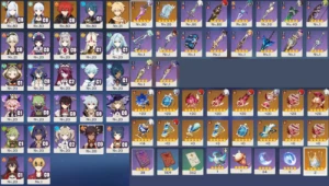 Conta Genshin Impact AR 43 com Ayaka, Mistsplitter, Shenhe