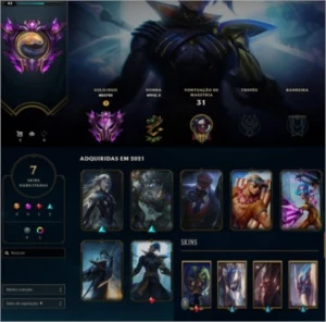 VENDO CONTA MASTER COM 60% WIN RATE - League of Legends LOL