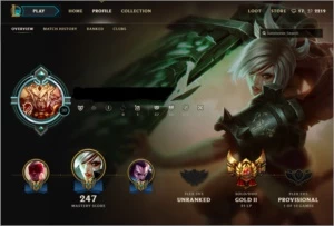 Conta League of Legends Gold 2 LOL