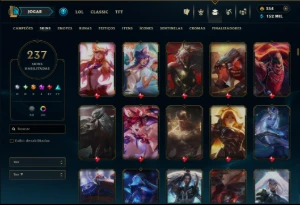 Prata 2 com TODOS os Champs e 237 Skins ( SUP / ADC ) - League of Legends LOL
