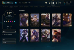 Prata 2 com TODOS os Champs e 237 Skins ( SUP / ADC ) - League of Legends LOL