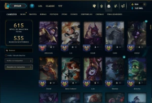 Prata 2 com TODOS os Champs e 237 Skins ( SUP / ADC ) - League of Legends LOL