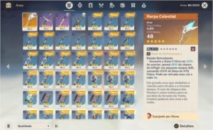 Conta Genshin Impact AR 7 Keqing+Rugido do Leão