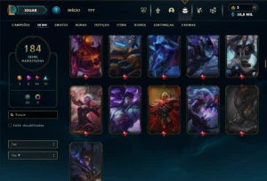 Esmeralda 4 com 130 Champs e 184 Skins + 5 Prestigios - League of Legends LOL