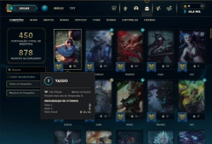 Esmeralda 4 com 130 Champs e 184 Skins + 5 Prestigios - League of Legends LOL