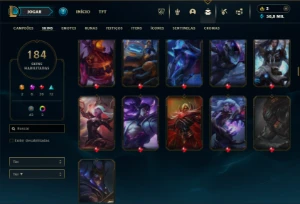 Esmeralda 4 com 130 Champs e 184 Skins + 5 Prestigios - League of Legends LOL