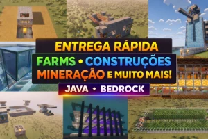 Minecraft Serviços - Farms, Construções, Mineração Muito Mai