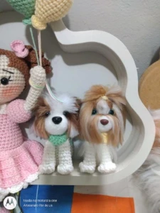 Porta Maternidade Boneca e 3 Cachorrinhos - Artesanato e Personalizados