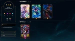 Conta LOL 103 SKIN + 45 campões para completar - League of Legends
