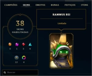 Conta com Rammus Rei (2012) - League of Legends LOL