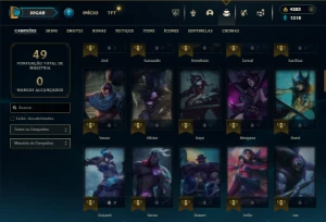 Esmeralda 3 com 90 Champs e 54 Skins + 4300 RP - League of Legends LOL