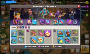 Cv15 quase full com 1600 gemas e equipamentos épicos - Clash of Clans