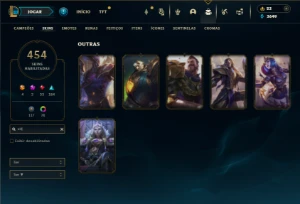 Prata 2 com TODOS os champs e 454 Skins ( Nivel 674 ) - League of Legends LOL