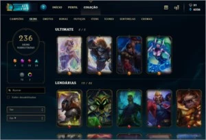 Conta Gold-226 skins-10 RunePage - League of Legends LOL