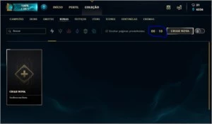 Conta Gold-226 skins-10 RunePage - League of Legends LOL