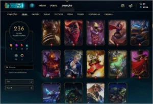 Conta Gold-226 skins-10 RunePage - League of Legends LOL