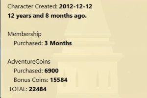 Conta Com Rgow + Forge Semi Completa - 93 Badge - Adventure Quest World AQW