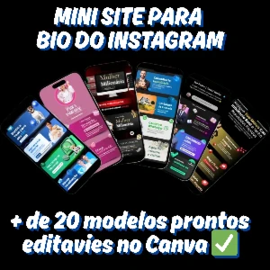 Mini sites editáveis no Canva ( bio Instagram)