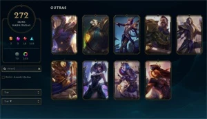 Conta LOL Diamante 1 - Todos os campeões - 272 skins - League of Legends
