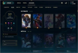 OFERTA!! CONTA PLATINA V, 116 CAMPEÕES, 37 SKINS! - League of Legends LOL