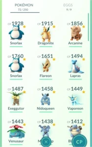 pokemon go nv 23 / 165k STARDUST / 43 Pokemons com +1000cp - Pokémon