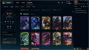 CONTA LEAGUES OF LEGENDS 614 SKINS, FULL CHAMPION - League of Legends LOL