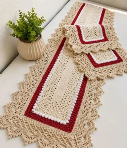 🌸 Jogo de Crochê Artesanal – Delicadeza e Elegância para su - Artesanato e Personalizados