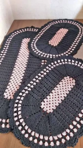 🌸 Jogo de Crochê Artesanal – Delicadeza e Elegância para su - Artesanato e Personalizados