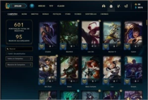 Conta ouro 4 com TODOS os champs e 135 skins - League of Legends LOL