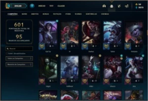 Conta ouro 4 com TODOS os champs e 135 skins - League of Legends LOL