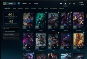 Conta ouro 4 com TODOS os champs e 135 skins - League of Legends LOL
