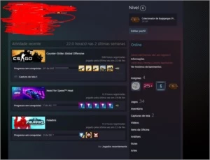 CONTA STEAM CS GO PRIME AK 1 E JOGOS - Counter Strike