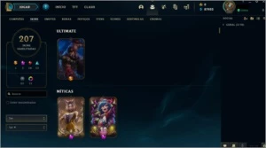 Conta League of Legends - 207 Skins - Único Dono LOL
