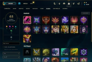 Platina 2 com 40 Champs e 3 Skins + 4 Fragmentos - League of Legends LOL